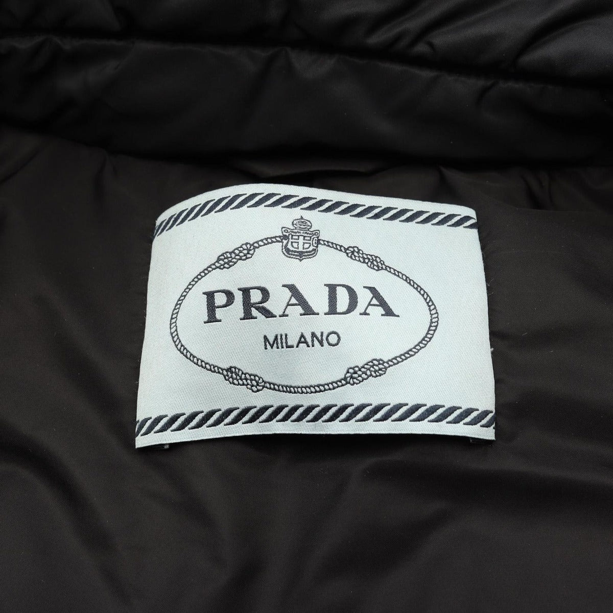 Prada Down Jacket Navy Nylon Long — view 3