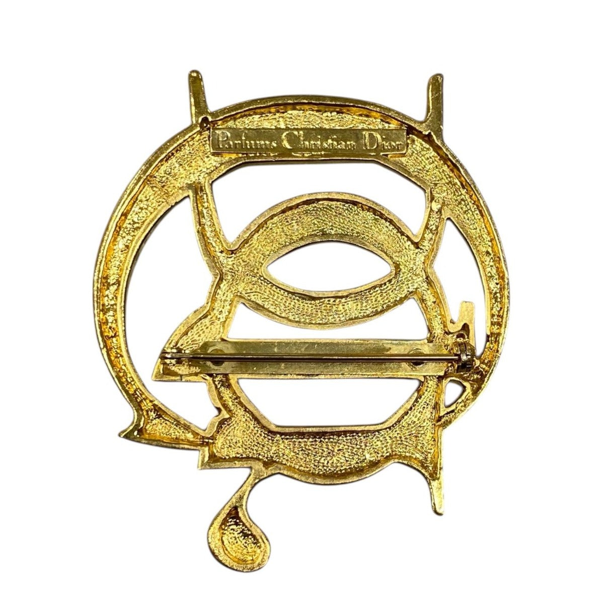 Dior Logo Brooch Gold — view 3