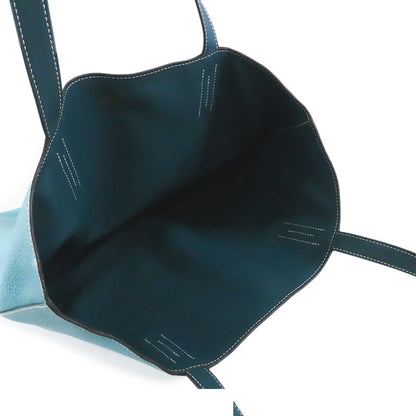 Hermes Double Sens 45 Col Vert Blue Ator Swift Taurillon Tote Bag — view 6