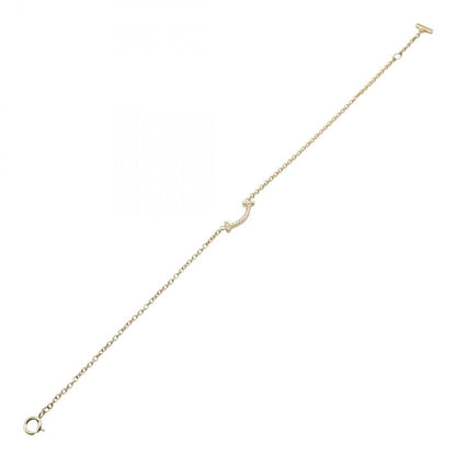 Tiffany & Co Bracelet T Smile Mini Diamond Gold Clear — view 3