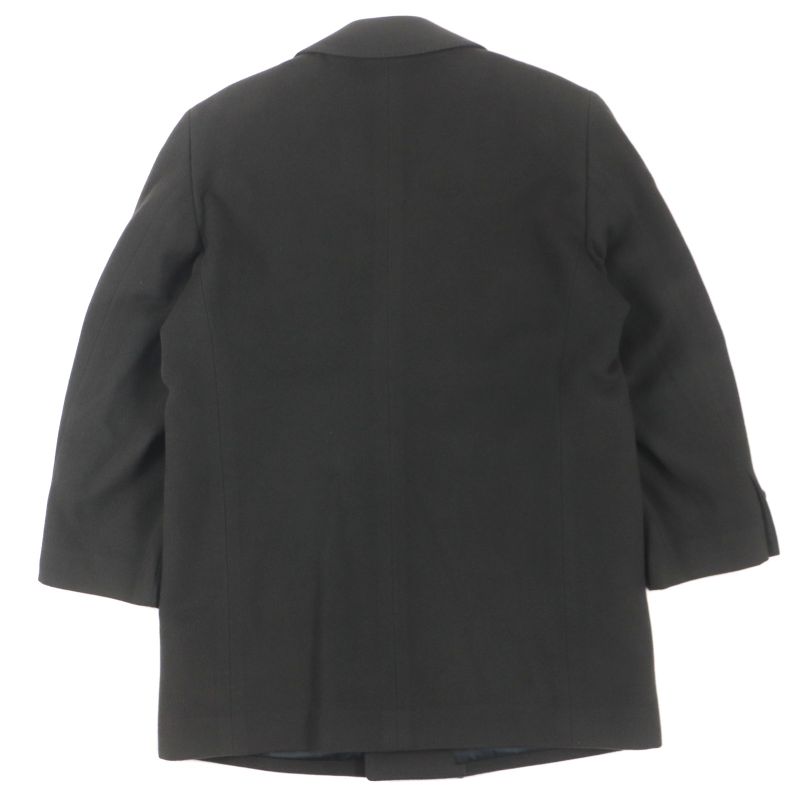Christian DIOR Vintage 100% Cashmere Double Chester Coat Dark