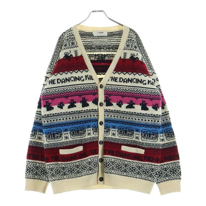 Celine the Dancing Kid Wool Jacquard Dolls Knit Cardigan Kid Jacket Multicolor