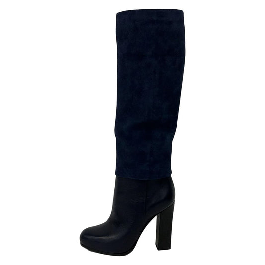 Dior Long Boots 36 Dark Navy Leather
