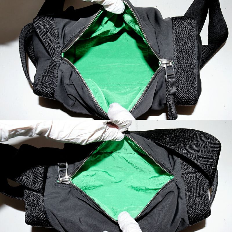 Bottega Veneta Shoulder Bag Body Bag Voyager Belt Bag Polyester Black 730153