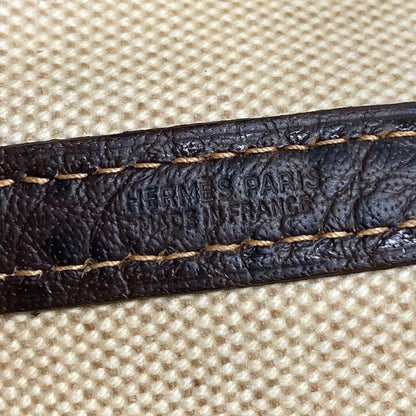 Hermes Garden Party TPM Ivory And Dark Brown Leather