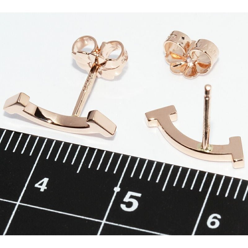 Tiffany & Co Earrings 18K Pink Gold T-Smile — view 4