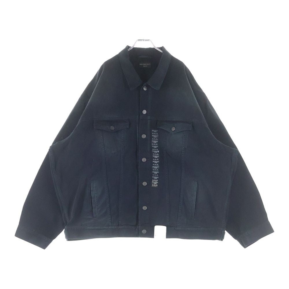 Balenciaga Ticker Denim Jacket Black