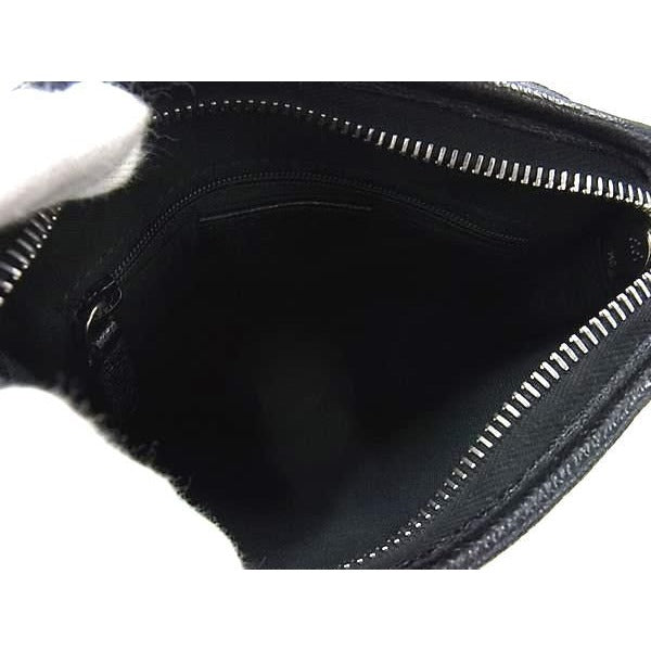 Bvlgari Shoulder Bag Black Leather Silver Hardware — view 6