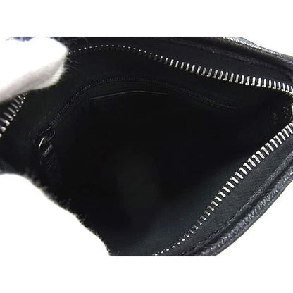 Bvlgari Shoulder Bag Black Leather Silver Hardware — view 6