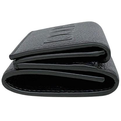 Gucci Trifold Wallet Black 736151 Unused Excellent Condition Leather S Rank