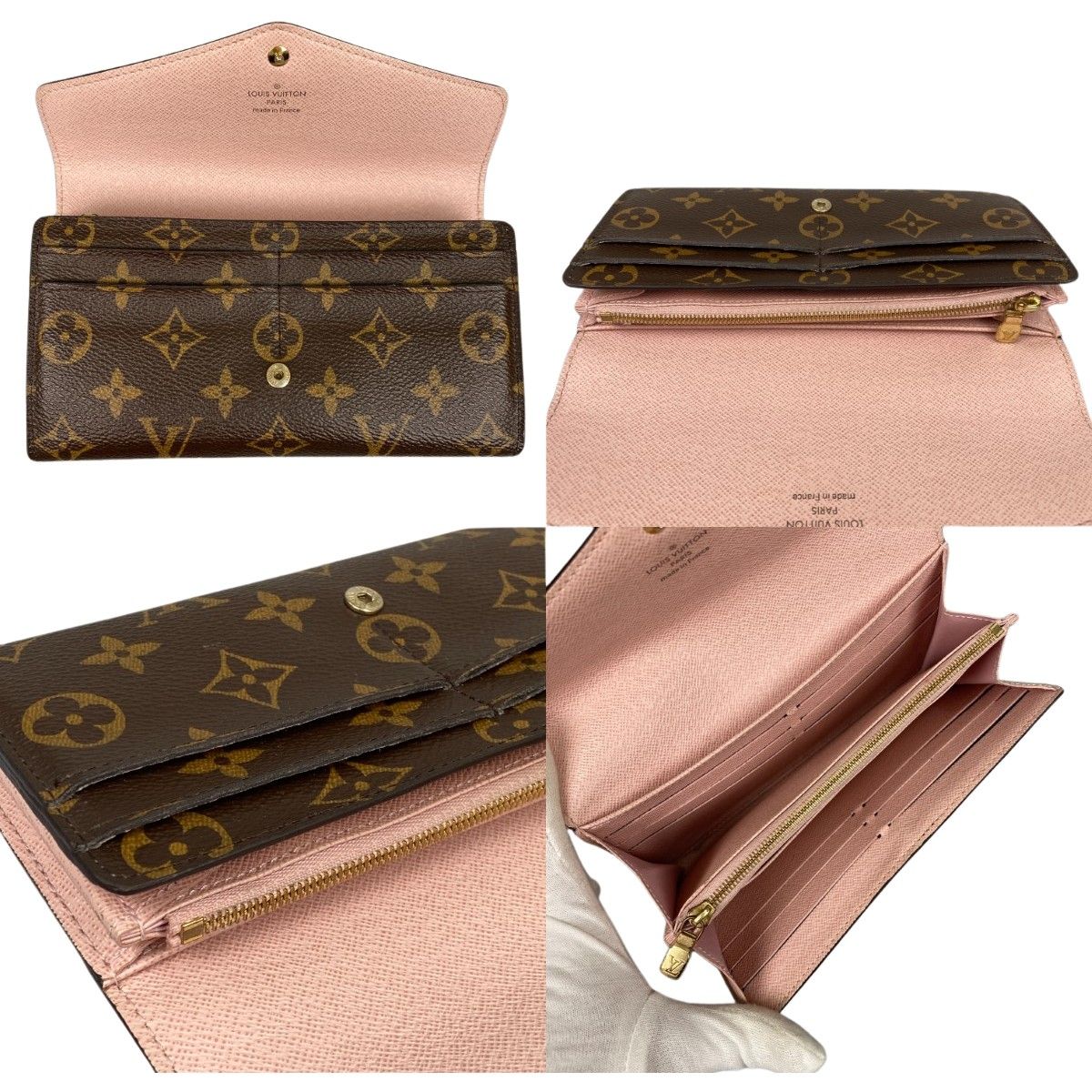 Louis Vuitton Monogram Portefeuille Sarah Long Wallet Rfid Confirmed M62235