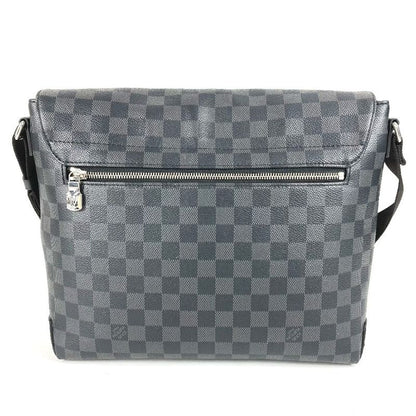 Louis Vuitton Shoulder Bag District MM NV2 N40350 Damier Graphite Canvas Black