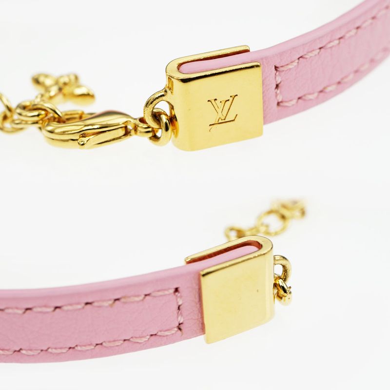 Louis Vuitton Bracelet Nanogram Enamel M8803z Pink Gdhardware Accessorie