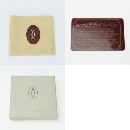 Cartier Bifold Wallet Mustline Calf Bordeaux Gold Hardware With Coin Purse For