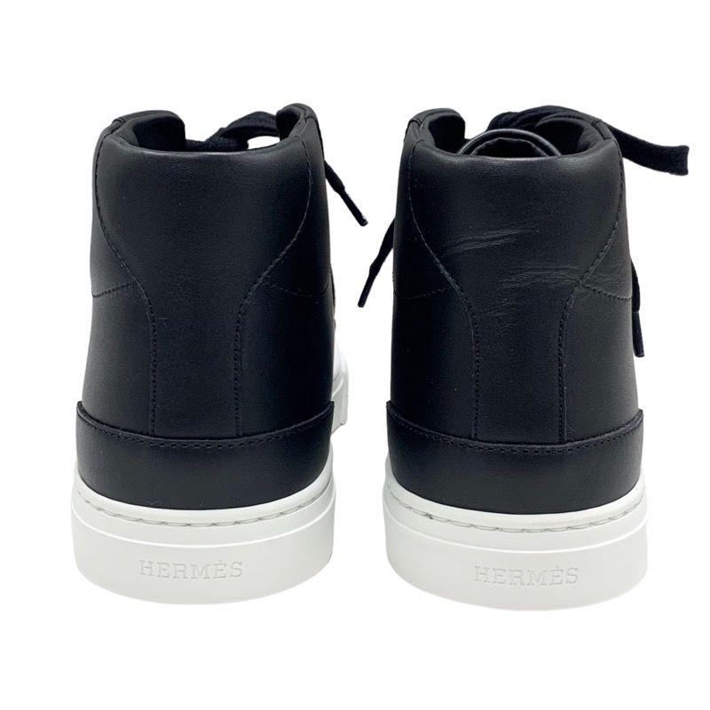 Hermes Daydream Sneakers Shoes Leather Black Kelly Hardware High Cut Sneakers