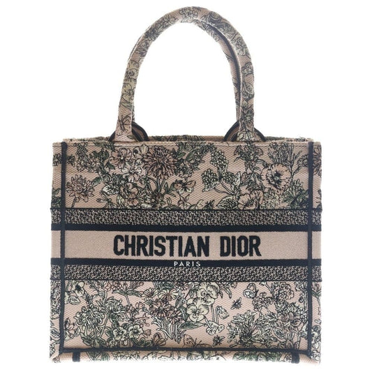 Dior Book Tote Small Flower Pattern Jacquard Canvas Hand Pink
