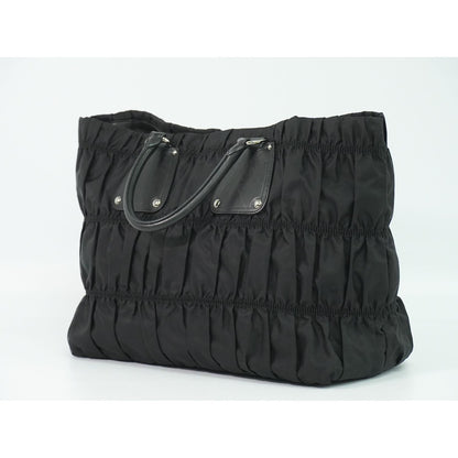Prada Gathered Tote Nylon Black — view 2
