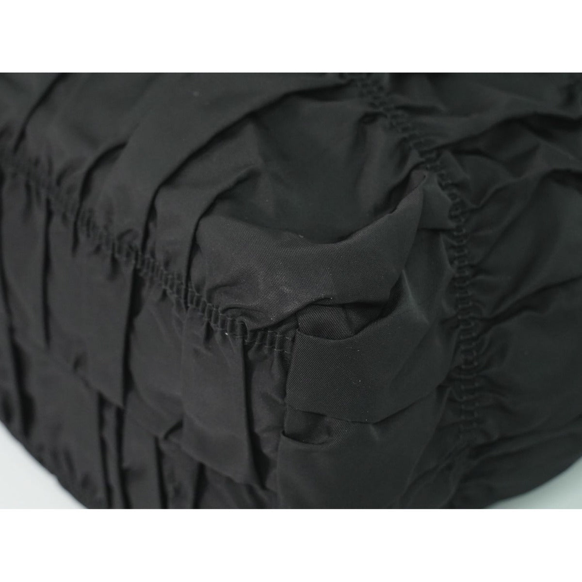 Prada Gathered Tote Nylon Black — view 4