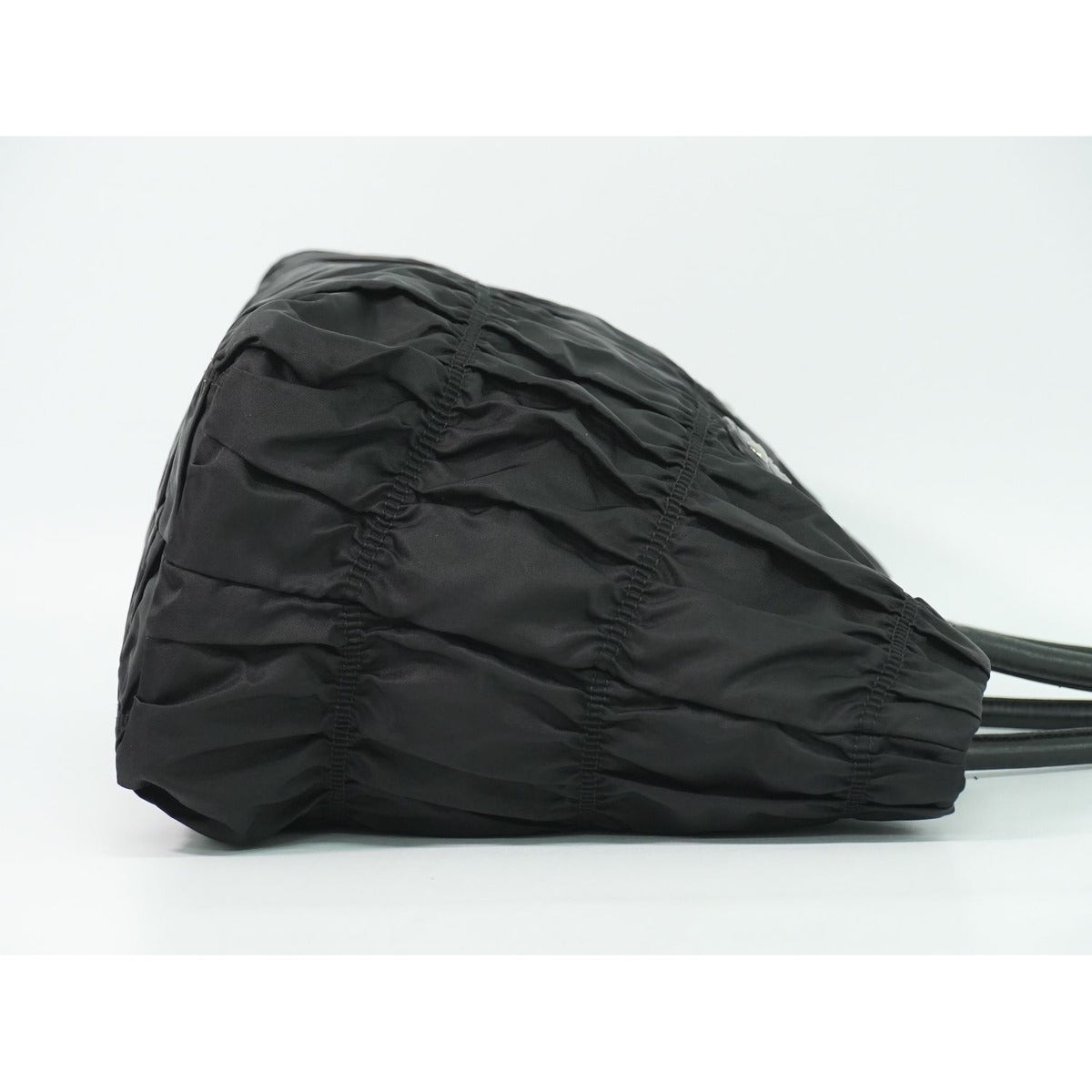 Prada Gathered Tote Nylon Black — view 5