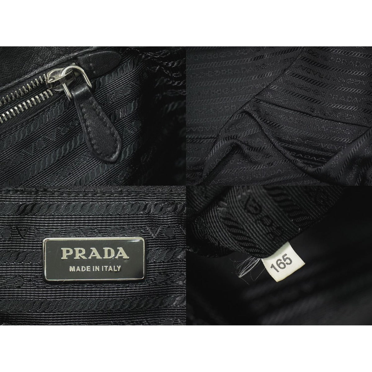 Prada Gathered Tote Nylon Black — view 9