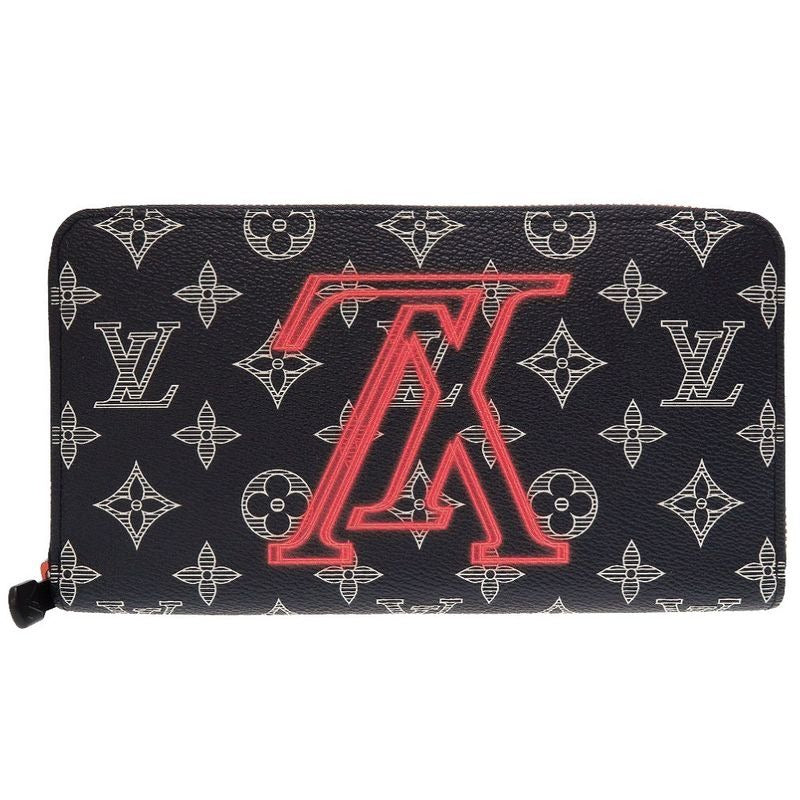 Louis Vuitton Monogram Ink Upside Down Zippy Organizer Navy Round Zipper