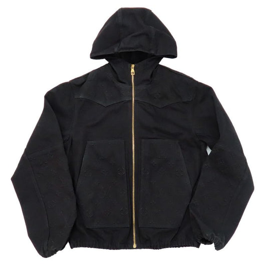 Louis Vuitton Monogram Detail Dead Denim Jacket 1 Aa4 oj 46 Black