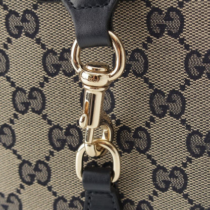 Gucci Canvas And Leather Original GG Mini Bucket Shoulder Bag 782919 Navy