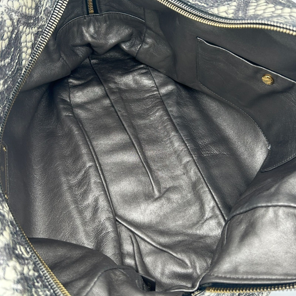 Prada Boston Bag Gray Lace Pattern — view 14