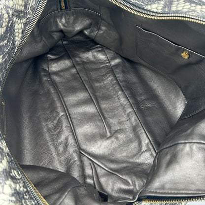 Prada Boston Bag Gray Lace Pattern — view 14