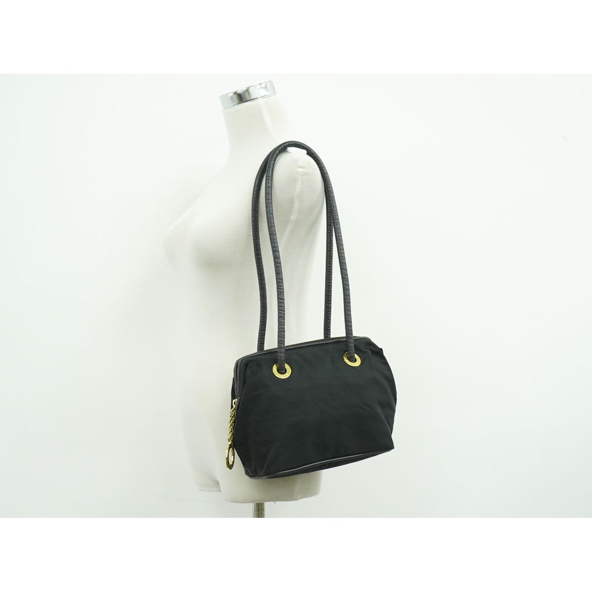 Celine Nylon Shoulder Bag Black — view 7