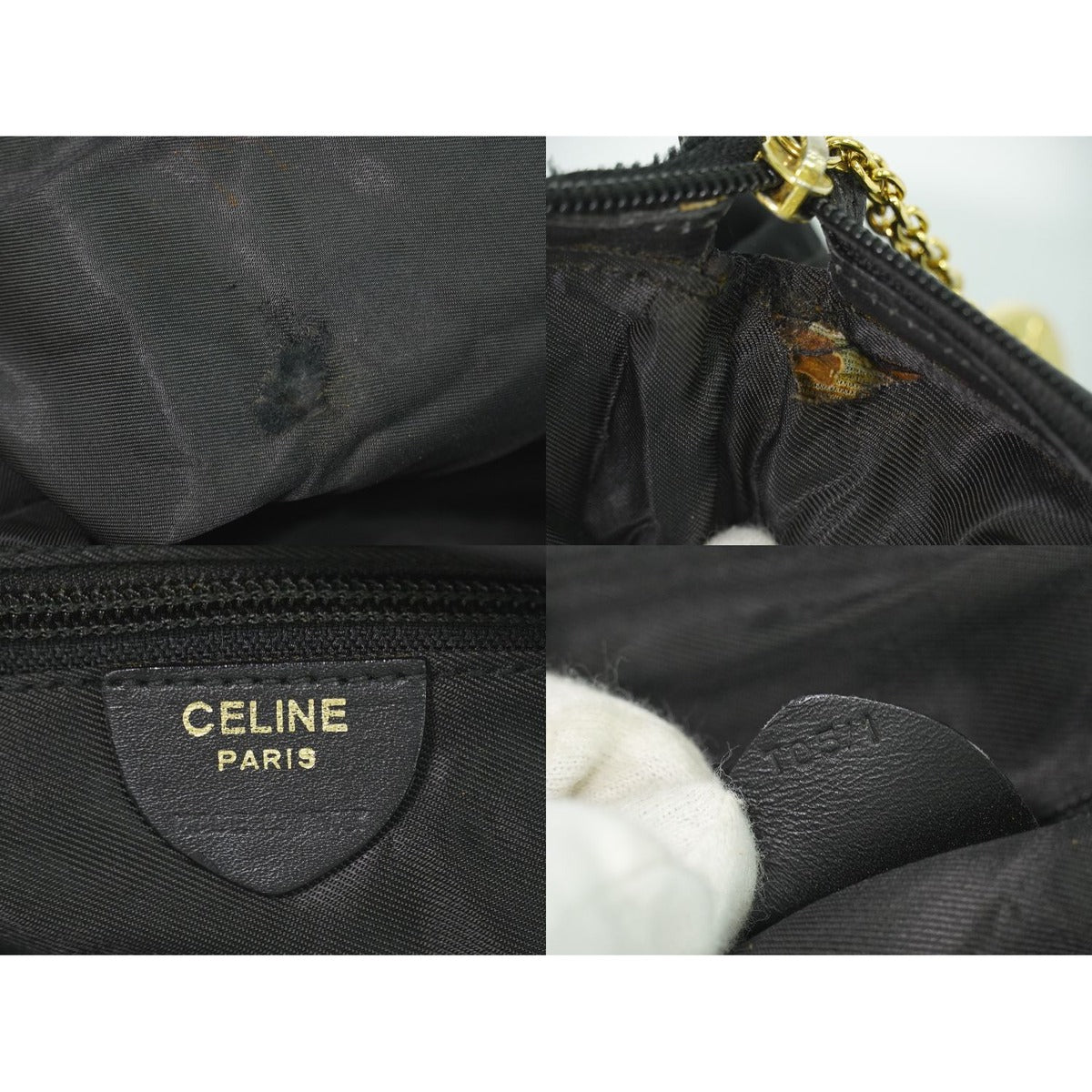 Celine Nylon Shoulder Bag Black — view 9