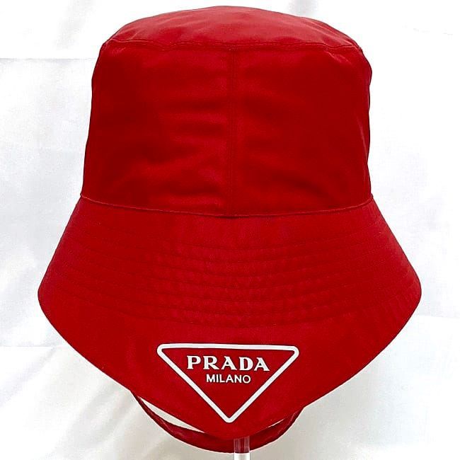 Prada Hat Red 2hc280 Excellent Condition Cleaned