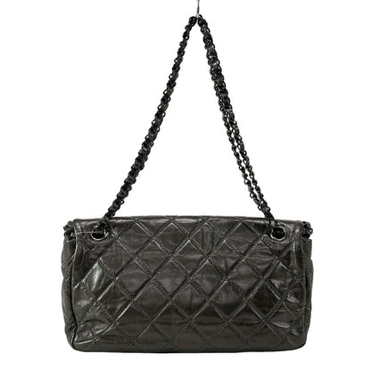 Chanel Shoulder Bag Luxury Linematelasse Dark Gray Chain Shoulder/black