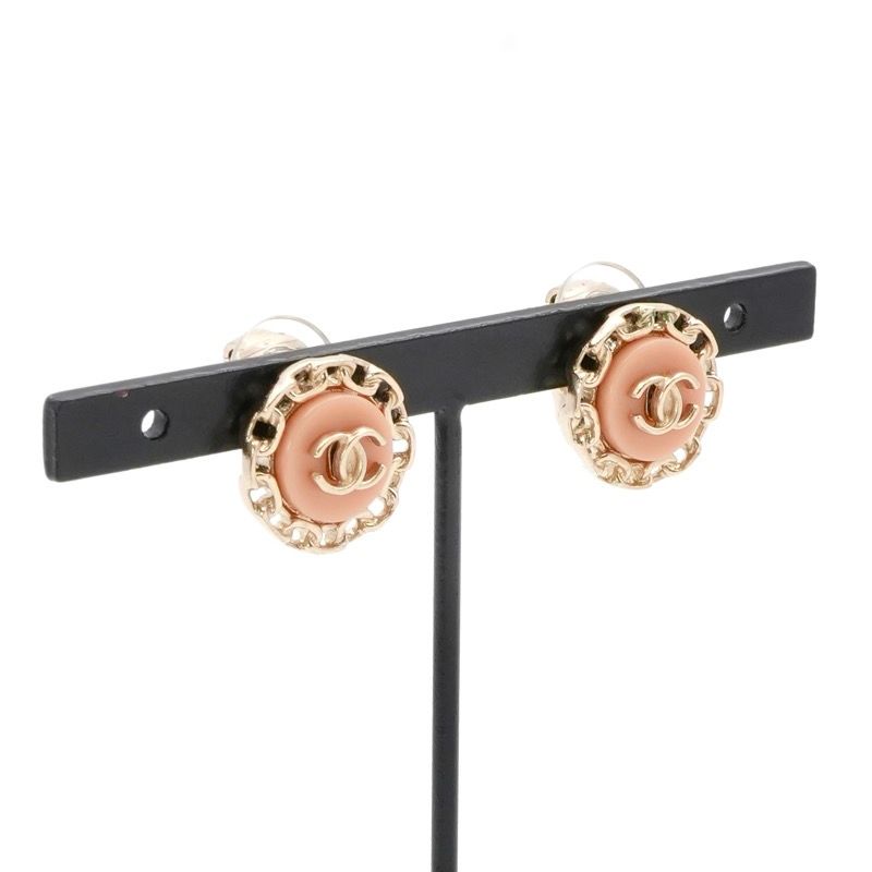 Chanel Earrings Earring Gold Here Mark