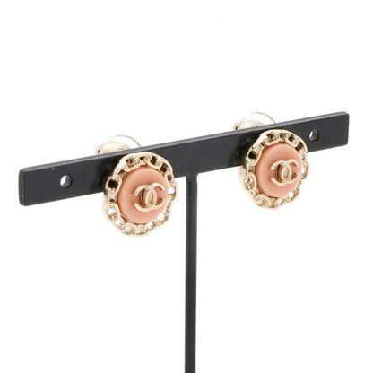 Chanel Earrings Earring Gold Here Mark