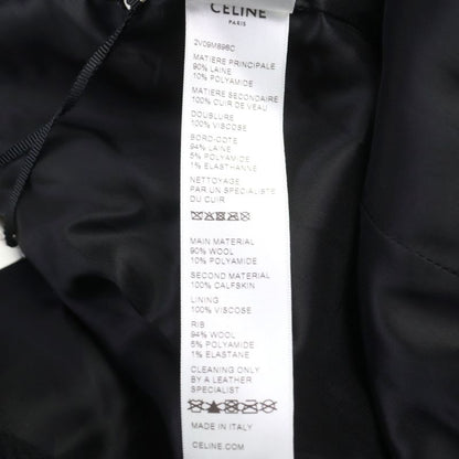 Celine 22AW 2v09m896c BOY DOLL Teddy Jacket Boy Doll Back Logo Leather Cutting