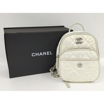 Chanel Neige Collection Backpack White — view 10
