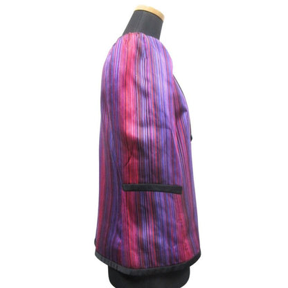 Yves Saint Laurent Collarless Jacket Blouson Quarter Sleeve