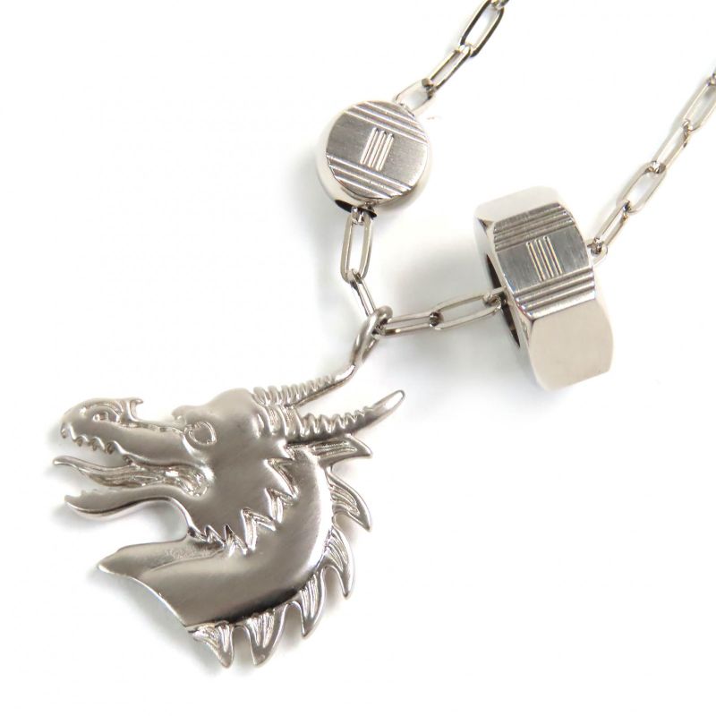 Hermes Talisman Dragon H Motif Pendant Necklace With Silver Box Made In France