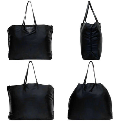 Prada Tote Bag Black NERO Excellent Condition Nylon Leather Preowned 255