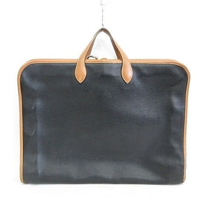 Hermes Garment Vintage Travel Bag Business Hanger Leather Black Brown