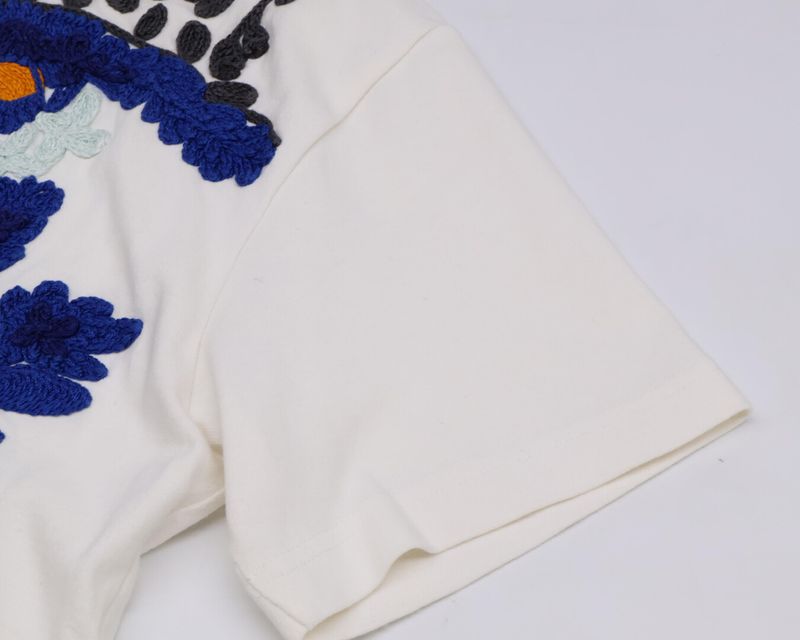 Louis Vuitton White Rm232 NPL Hpy84w LV Embroidered Inverted Logo T-shirt S