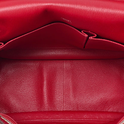 Hermes Gipsyère 34 Shoulder Bag Taurillon Clemence Rouge Casaque (silver