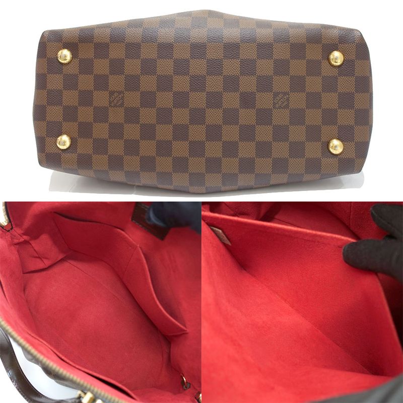 Louis Vuitton Salvi Damier N41399 Brown Gold Hardware Handbag Shoulder