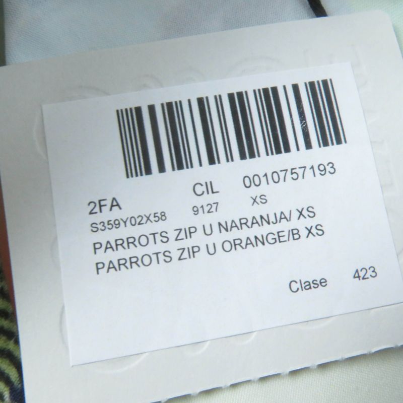 LOEWE S359y02x58 Parrot Print Zip Top Anagram Logo Long Sleeve Top Multicolor