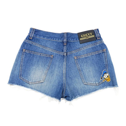 Gucci Disney Collaboration Denim Shorts Donald 652655 25 Inch Ladies