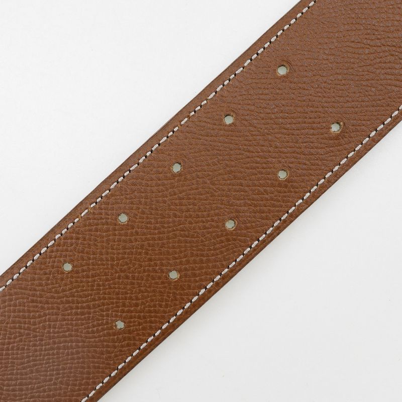 Hermes Horse Buckle Vintage Reversible Box Calf And Courchevel Black/brown 0W