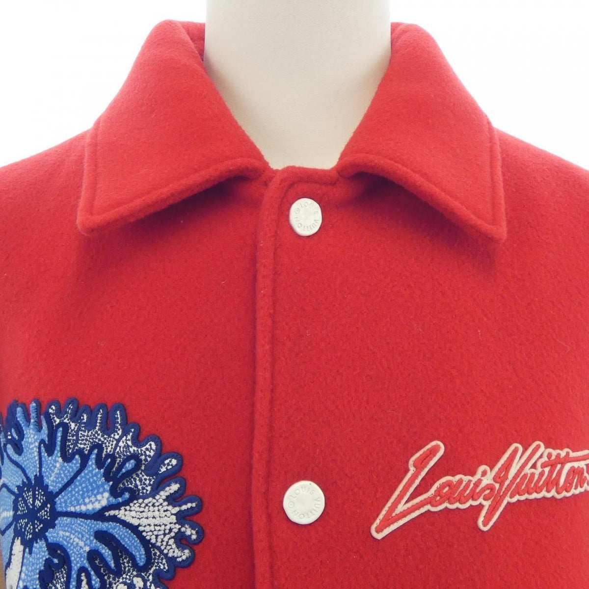 Louis Vuitton LV Yk Psychedelic Flower Embroider Dober City Bluzo White Red — view 6