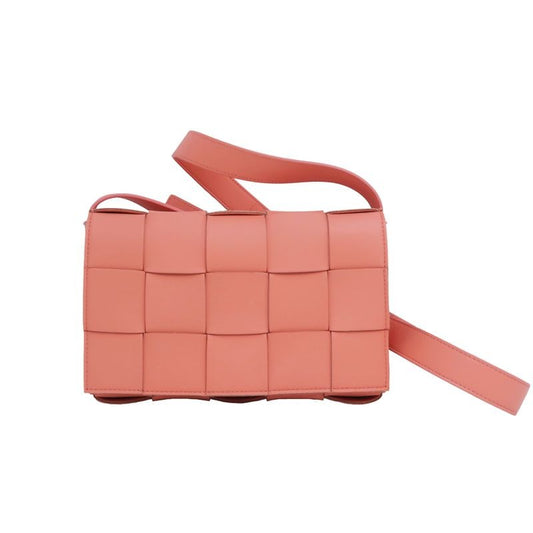 Bottega Veneta Cassette Shoulder Bag Maxi Intrecciato Pink
