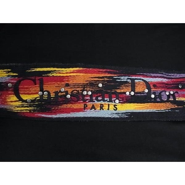 Dior Medallion Canvas Leather Bag Shoulder Strap Multicolor — view 4